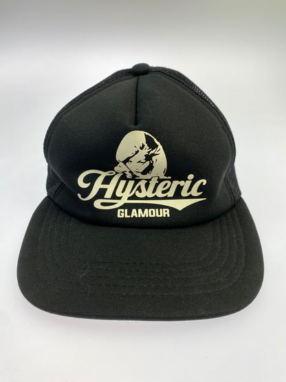 【中古品】【メンズ】 HYSTERIC GLAMOUR ヒステリック グラマー POSTER GIRL ポスター ガール メッシュ CAP キャップ 0253QH01 帽子 185-260929-hu-37-min サイズ：FREE カラー：ブラック 万代Net店