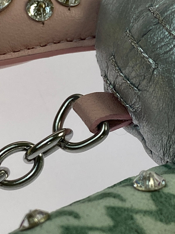 【中古品】【レディース】 SWAROVSKI スワロフスキー KEY HOLDER キーホルダー 小物 208-260923-hu-33-min カラー：シルバー/ピンク/グリーン 万代Net店