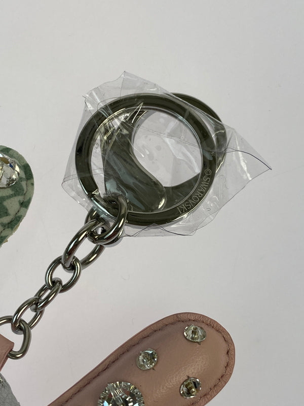 【中古品】【レディース】 SWAROVSKI スワロフスキー KEY HOLDER キーホルダー 小物 208-260923-hu-33-min カラー：シルバー/ピンク/グリーン 万代Net店