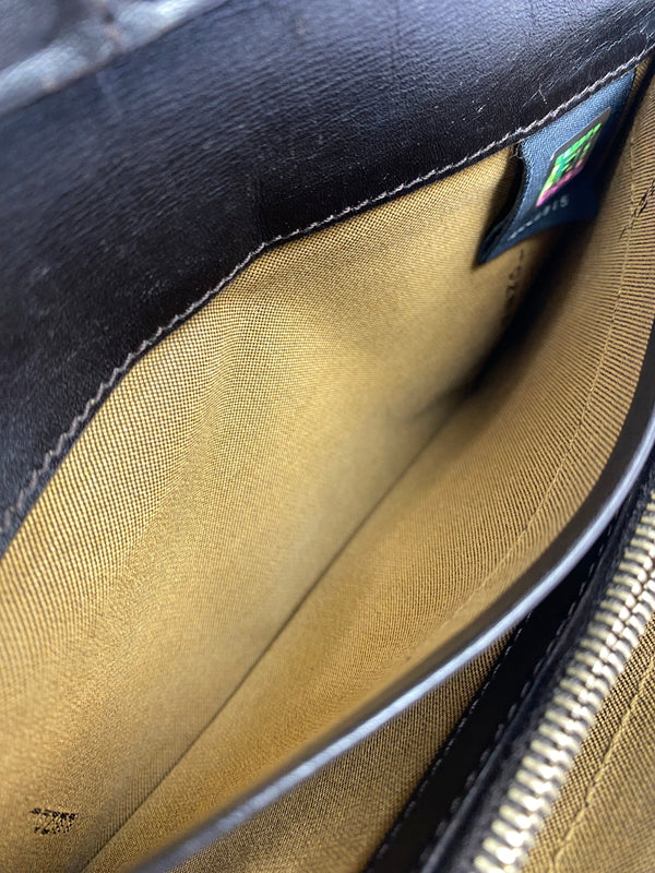 【中古品】【レディース】 FENDI フェンディ LONG WALLET ズッカ柄 ロングウォレット 長財布 181-260917-yn-16-min カラー：ダークブラウン 万代Net店