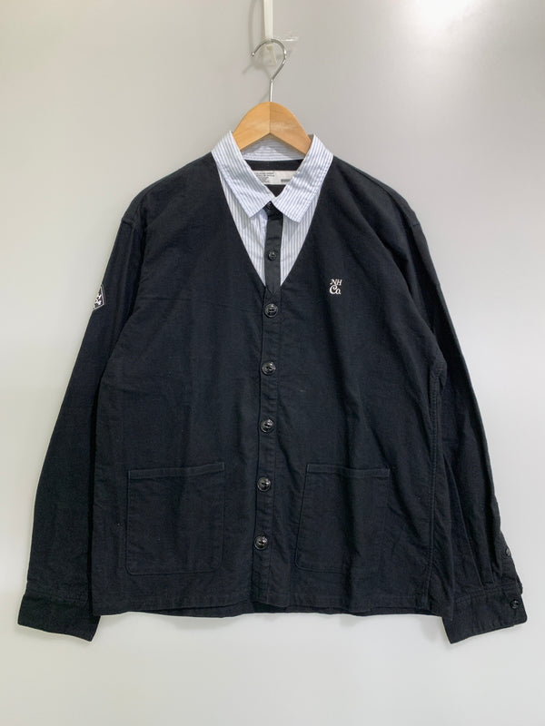 【中古品】【メンズ】 NEIGHBORHOOD ネイバーフッド ドッキングシャツ 092BENH-SHM06 長袖 ロングスリーブ 142-260916-hu-33-min サイズ：M カラー：ブラック 万代Net店