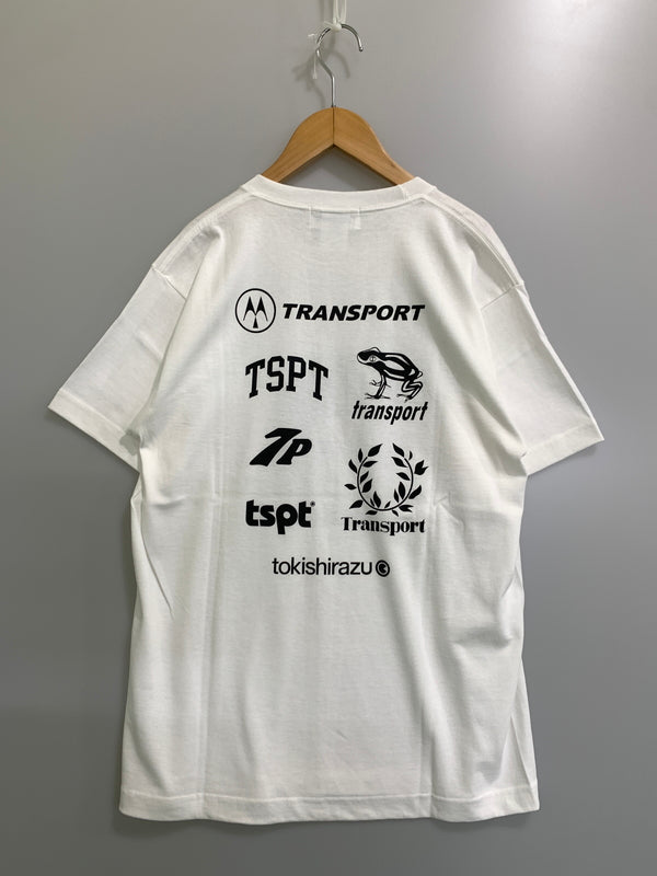 【中古品】【メンズ】 TRANSPORT トランスポート TP ARCHIVE LOGO TEE TP アーカイブ ロゴ ティー 半袖 ティーシャツ ショートスリーブ 140-260916-hu-38-min サイズ：L カラー：ホワイト 万代Net店