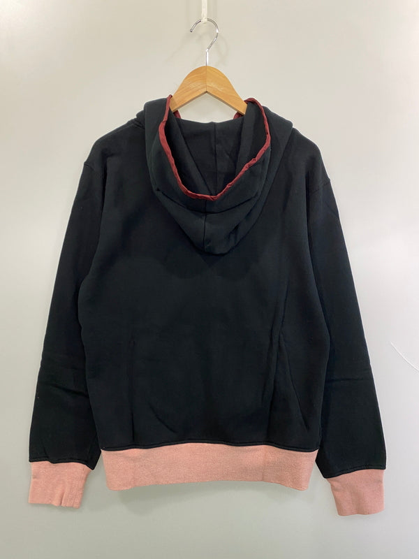 【中古品】【メンズ】 PEEL&LIFT ピールアンドリフト PILE RIB SWEAT ZIP PARKA パイル リブ スウェット ジップ パーカ PL-CS009 フーディ 長袖 140-260918-hu-03-min サイズ：M カラー：ブラック/ライトピンク 万代Net店