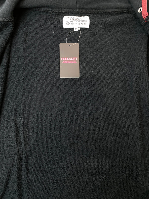 【中古品】【メンズ】 PEEL&LIFT ピールアンドリフト PILE RIB SWEAT ZIP PARKA パイル リブ スウェット ジップ パーカ PL-CS009 フーディ 長袖 140-260918-hu-03-min サイズ：M カラー：ブラック/ライトピンク 万代Net店
