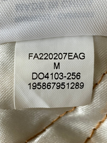 【中古品】【メンズ】 TRAVIS SCOTT×NIKE JORDAN トラヴィス スコット ナイキ ジョーダン VARSITY JACKET バーシティ ジャケット アウター スタジャン 142-260918-hu-01-min サイズ：M カラー：ホワイト/ブラウン 万代Net店