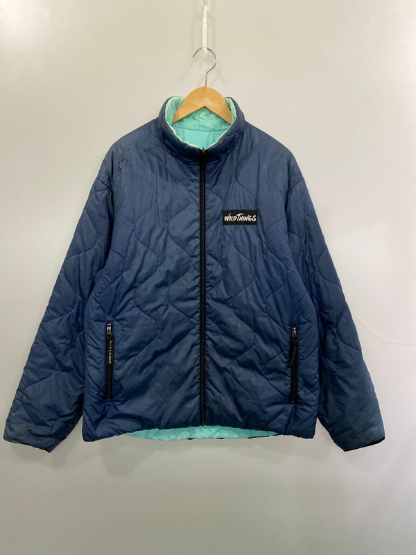 【現状渡し品】【メンズ】 WILD THINGS ワイルドシングス 90'S PRIMALOFT QUILTING JACKET 90年代 プリマロフト キルティング ジャケット アウター 144-260918-hu-15-min サイズ：L カラー：ネイビー 万代Net店
