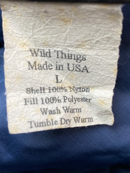 【現状渡し品】【メンズ】 WILD THINGS ワイルドシングス 90'S PRIMALOFT QUILTING JACKET 90年代 プリマロフト キルティング ジャケット アウター 144-260918-hu-15-min サイズ：L カラー：ネイビー 万代Net店