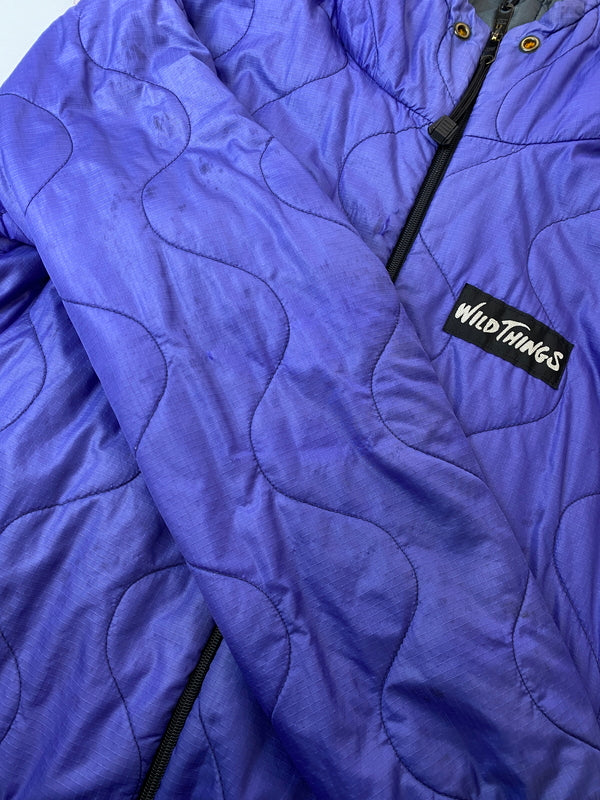 【現状渡し品】【メンズ】 WILD THINGS ワイルドシングス 90'S PRIMALOFT QUILTING JACKET 90年代 プリマロフト キルティング ジャケット ヴィンテージ アウター 144-260918-hu-17-min サイズ：L カラー：ブルー系 万代Net店