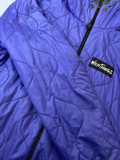 【現状渡し品】【メンズ】 WILD THINGS ワイルドシングス 90'S PRIMALOFT QUILTING JACKET 90年代 プリマロフト キルティング ジャケット ヴィンテージ アウター 144-260918-hu-17-min サイズ：L カラー：ブルー系 万代Net店