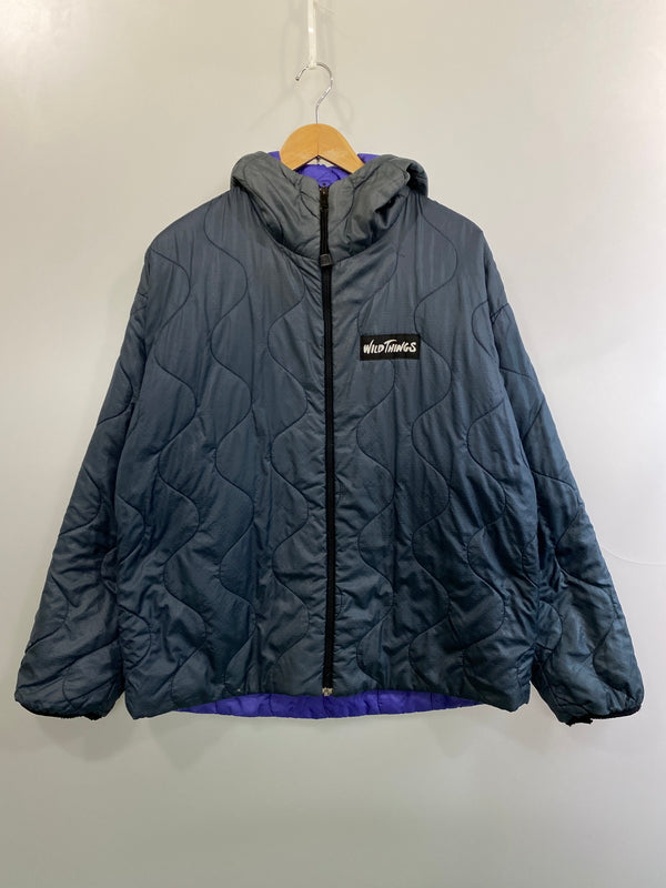 【現状渡し品】【メンズ】 WILD THINGS ワイルドシングス 90'S PRIMALOFT QUILTING JACKET 90年代 プリマロフト キルティング ジャケット ヴィンテージ アウター 144-260918-hu-17-min サイズ：L カラー：ブルー系 万代Net店