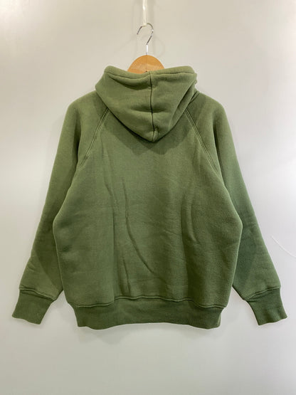 【中古品】【メンズ】 WAREHOUSE ウエアハウス DOUBLE FACE HALF ZIP SWEATHOODIE ダブルフェイス ハーフジップ スウェット フーディー プルオーバー 145-260918-hu-08-min サイズ：42 カラー：グリーン系 万代Net店