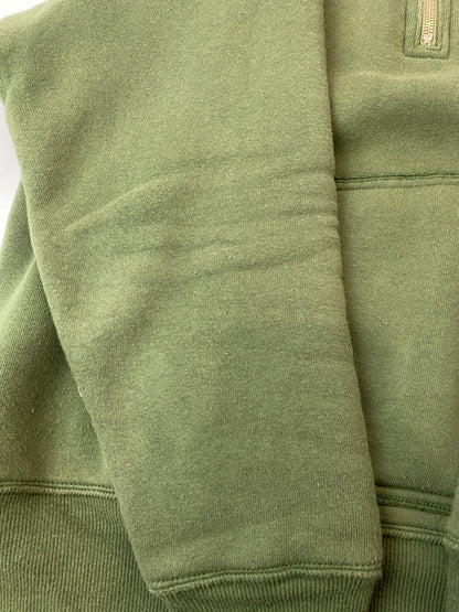 【中古品】【メンズ】 WAREHOUSE ウエアハウス DOUBLE FACE HALF ZIP SWEATHOODIE ダブルフェイス ハーフジップ スウェット フーディー プルオーバー 145-260918-hu-08-min サイズ：42 カラー：グリーン系 万代Net店