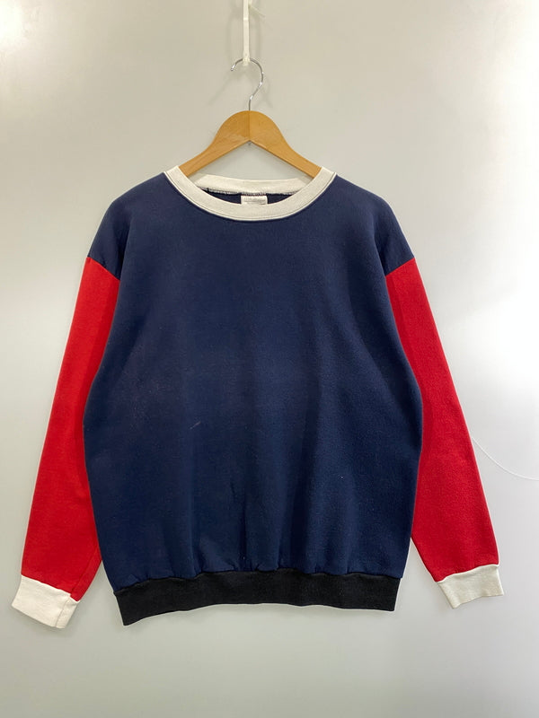 【中古品】【メンズ】 TULTEX タルテックス MULTI COLLAR SWEATSHIRT マルチカラー スウェット シャツ 長袖 ロングスリーブ 146-260918-hu-16-min サイズ：XL カラー：ネイビー/レッド/ホワイト 万代Net店