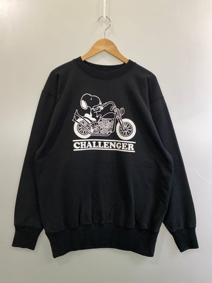 【中古品】【メンズ】 CHALLENGER チャレンジャー SNOOPY C N SWEAT スヌーピー クルーネック スウェット CLG-SW 026-004 トップス トレーナー 142-260918-hu-07-min サイズ：M カラー：ブラック 万代Net店