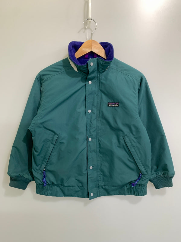 【中古品】【メンズ】 PATAGONIA パタゴニア 90'S 雪無 キッズ シェルドシンチラジャケット 90年代 ヴィンテージ アウター 144-260922-hu-39-min サイズ：KID'S 8 カラー：ブルーグリーン系 万代Net店