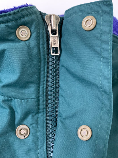 【中古品】【メンズ】 PATAGONIA パタゴニア 90'S 雪無 キッズ シェルドシンチラジャケット 90年代 ヴィンテージ アウター 144-260922-hu-39-min サイズ：KID'S 8 カラー：ブルーグリーン系 万代Net店