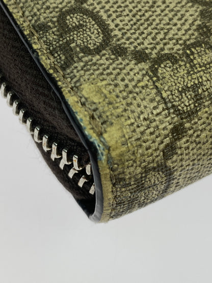 【中古品】【メンズ/レディース】 GUCCI グッチ GGスプリーム ビーラウンドジップウォレット 財布 181-260923-hu-21-min カラー：ブラウン系 万代Net店