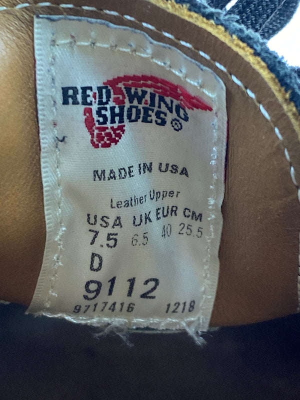 【中古品】【メンズ】 RED WING レッドウィング POSTMAN OXFORD 9112 ポストマン オックスフォード 靴 164-260917-yn-08-min サイズ：25.5cm カラー：BLACK 万代Net店