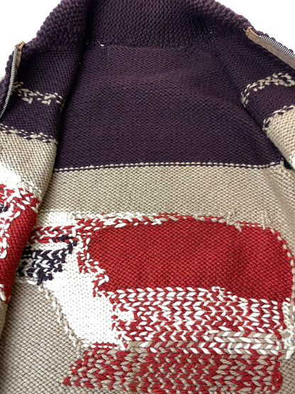 【現状渡し品】【メンズ】 VINTAGE ヴィンテージ 60S COW PATTERN COWICHAN KNIT 60年代 カウ パターン カウチン ニット セーター 146-260918-hu-04-min サイズ：タグなしのため不明 カラー：ベージュ/ブラウン 万代Net店