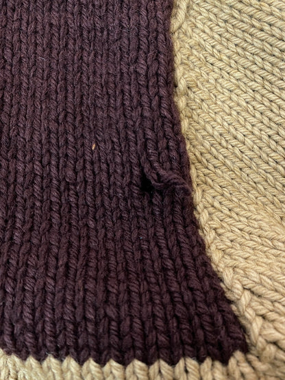【現状渡し品】【メンズ】 VINTAGE ヴィンテージ 60S COW PATTERN COWICHAN KNIT 60年代 カウ パターン カウチン ニット セーター 146-260918-hu-04-min サイズ：タグなしのため不明 カラー：ベージュ/ブラウン 万代Net店