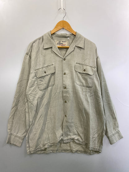 【中古品】【メンズ】 ROPER ROUGH WEAR ローパー ラフ ウェア LS SHIRT ロングスリーブ シャツ 長袖 146-260918-hu-23-min サイズ：2 カラー：ライトグレー系 万代Net店