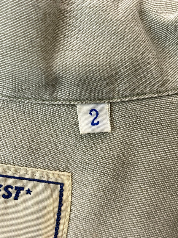 【中古品】【メンズ】 ROPER ROUGH WEAR ローパー ラフ ウェア LS SHIRT ロングスリーブ シャツ 長袖 146-260918-hu-23-min サイズ：2 カラー：ライトグレー系 万代Net店