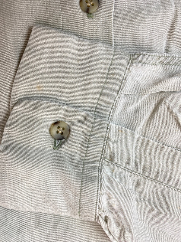 【中古品】【メンズ】 ROPER ROUGH WEAR ローパー ラフ ウェア LS SHIRT ロングスリーブ シャツ 長袖 146-260918-hu-23-min サイズ：2 カラー：ライトグレー系 万代Net店