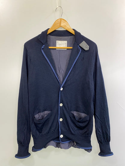 【現状渡し品】【メンズ】 SACAI サカイ KNIT JACKET ニット ジャケット 12-00338M ライト アウター 140-260918-hu-19-min サイズ：2 カラー：ネイビー 万代Net店
