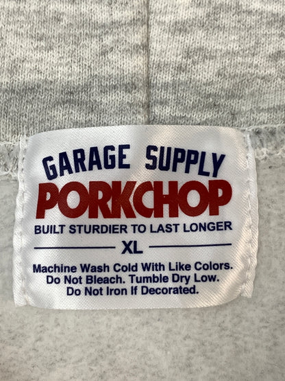 【中古品】【メンズ】 PORK CHOP ポーク チョップ PORK BACK HOODIE ポーク バック フーディ パーカー トップス 142-260923-hu-07-min サイズ：XL カラー：ライトグレー 万代Net店