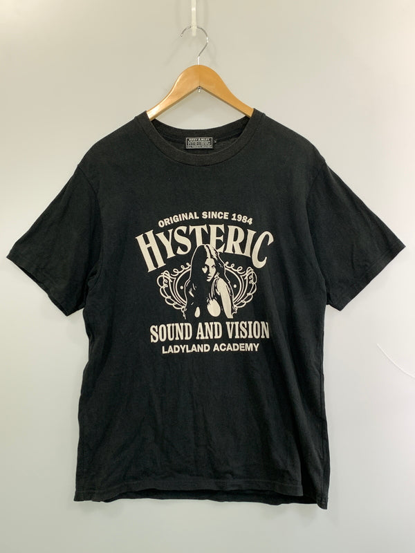 【中古品】【メンズ】 HYSTERIC GLAMOUR ヒステリックグラマー S S TEE ショートスリーブ ティー 半袖 Tシャツ 140-260923-hu-14-min サイズ：L カラー：ブラック（色あせ） 万代Net店