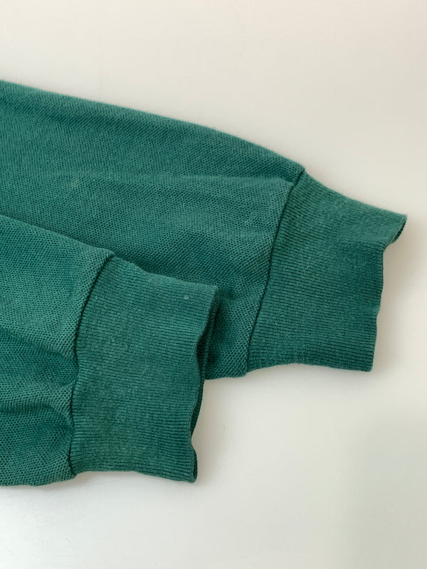 【中古品】【メンズ】 BURBERRYS バーバリーズ 90S POLO SHIRT 90年代 ポロ シャツ 長袖 ロングスリーブ 140-260923-hu-13-min サイズ：M カラー：グリーン 万代Net店
