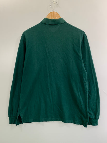【中古品】【メンズ】 BURBERRYS バーバリーズ 90S POLO SHIRT 90年代 ポロ シャツ 長袖 ロングスリーブ 140-260923-hu-13-min サイズ：M カラー：グリーン 万代Net店