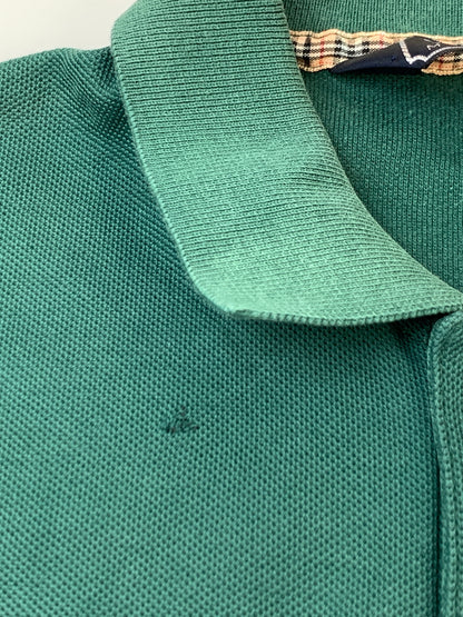 【中古品】【メンズ】 BURBERRYS バーバリーズ 90S POLO SHIRT 90年代 ポロ シャツ 長袖 ロングスリーブ 140-260923-hu-13-min サイズ：M カラー：グリーン 万代Net店