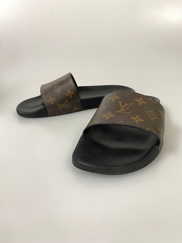 【中古品】【メンズ】 LOUIS VUITTON ルイ ヴィトン ウォーターフロント ライン ミュール サンダル 179-260918-hu-40-min サイズ：8 カラー：ブラック/ブラウン 万代Net店