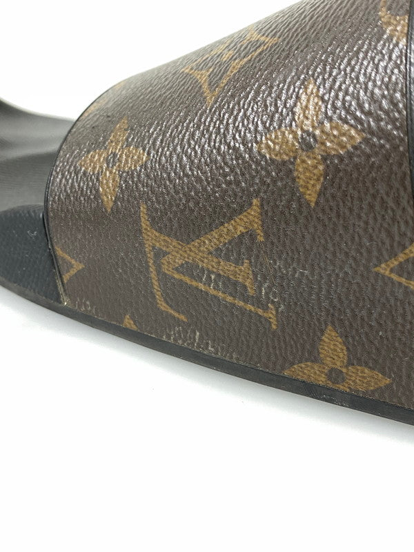 【中古品】【メンズ】 LOUIS VUITTON ルイ ヴィトン ウォーターフロント ライン ミュール サンダル 179-260918-hu-40-min サイズ：8 カラー：ブラック/ブラウン 万代Net店