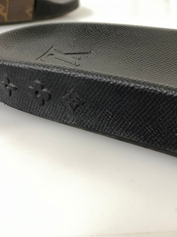 【中古品】【メンズ】 LOUIS VUITTON ルイ ヴィトン ウォーターフロント ライン ミュール サンダル 179-260918-hu-40-min サイズ：8 カラー：ブラック/ブラウン 万代Net店