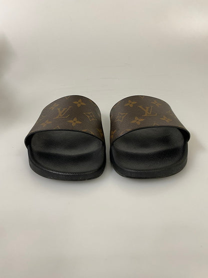 【中古品】【メンズ】 LOUIS VUITTON ルイ ヴィトン ウォーターフロント ライン ミュール サンダル 179-260918-hu-40-min サイズ：8 カラー：ブラック/ブラウン 万代Net店
