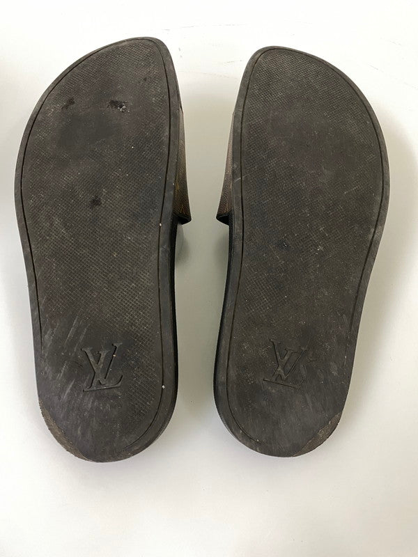 【中古品】【メンズ】 LOUIS VUITTON ルイ ヴィトン ウォーターフロント ライン ミュール サンダル 179-260918-hu-40-min サイズ：8 カラー：ブラック/ブラウン 万代Net店