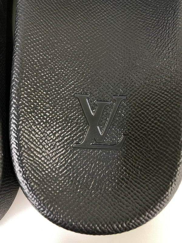 【中古品】【メンズ】 LOUIS VUITTON ルイ ヴィトン ウォーターフロント ライン ミュール サンダル 179-260918-hu-40-min サイズ：8 カラー：ブラック/ブラウン 万代Net店