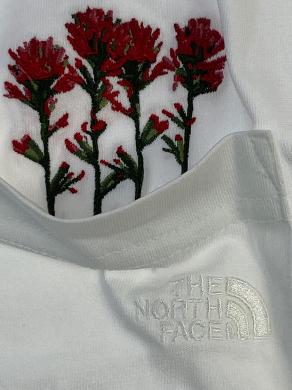 【中古品】【メンズ】 THE NORTH FACE ザ ノースフェイス L S FD FLOWER LOGO TEE ロング スリーブ エフディー フラワー ロゴ ティー NT82535 長袖 トップス 144-260922-hu-04-min サイズ：XL カラー：ホワイト 万代Net店