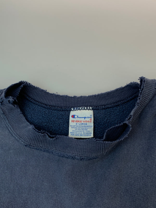 【現状渡し品】【メンズ】 CHAMPION チャンピオン 90S KANSAS REVERSEWEAVE SWEATSHIRT 90年代 カンザス リバースウィーブ スウェットシャツ ヴィンテージ トレーナー トップス 146-260923-hu-02-min サイズ：XL カラー：ネイビー 万代Net店