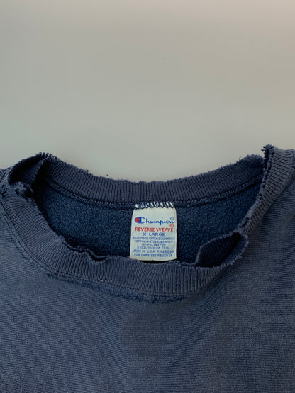【現状渡し品】【メンズ】 CHAMPION チャンピオン 90S KANSAS REVERSEWEAVE SWEATSHIRT 90年代 カンザス リバースウィーブ スウェットシャツ ヴィンテージ トレーナー トップス 146-260923-hu-02-min サイズ：XL カラー：ネイビー 万代Net店