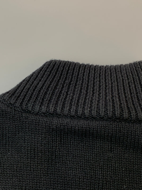 【中古品】【メンズ】 CHAPS チャップス 雪柄 ハーフジップニット プルオーバー セーター トップス 146-260923-hu-09-min サイズ：XXL カラー：ブラック 万代Net店