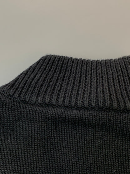 【中古品】【メンズ】 CHAPS チャップス 雪柄 ハーフジップニット プルオーバー セーター トップス 146-260923-hu-09-min サイズ：XXL カラー：ブラック 万代Net店