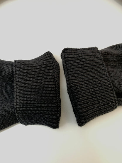 【中古品】【メンズ】 CHAPS チャップス 雪柄 ハーフジップニット プルオーバー セーター トップス 146-260923-hu-09-min サイズ：XXL カラー：ブラック 万代Net店