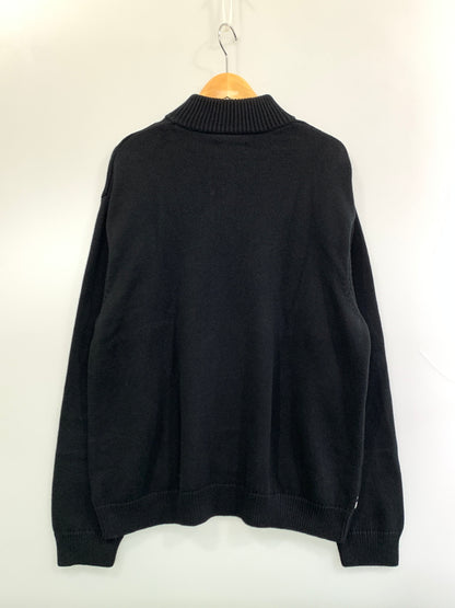 【中古品】【メンズ】 CHAPS チャップス 雪柄 ハーフジップニット プルオーバー セーター トップス 146-260923-hu-09-min サイズ：XXL カラー：ブラック 万代Net店