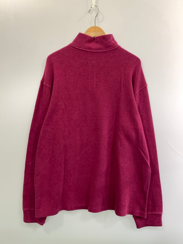 【中古品】【メンズ】 POLO RALPH LAUREN ポロ ラルフローレン LS ハーフジップ ニット 長袖 ロングスリーブ トップス 147-260923-hu-10-min サイズ：XXL カラー：ワインレッド系 万代Net店