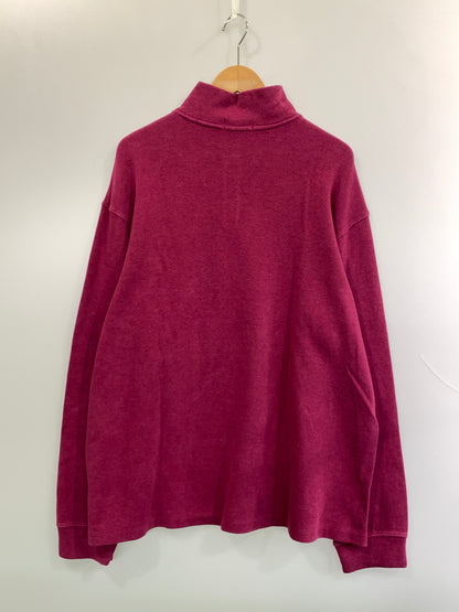 【中古品】【メンズ】 POLO RALPH LAUREN ポロ ラルフローレン LS ハーフジップ ニット 長袖 ロングスリーブ トップス 147-260923-hu-10-min サイズ：XXL カラー：ワインレッド系 万代Net店
