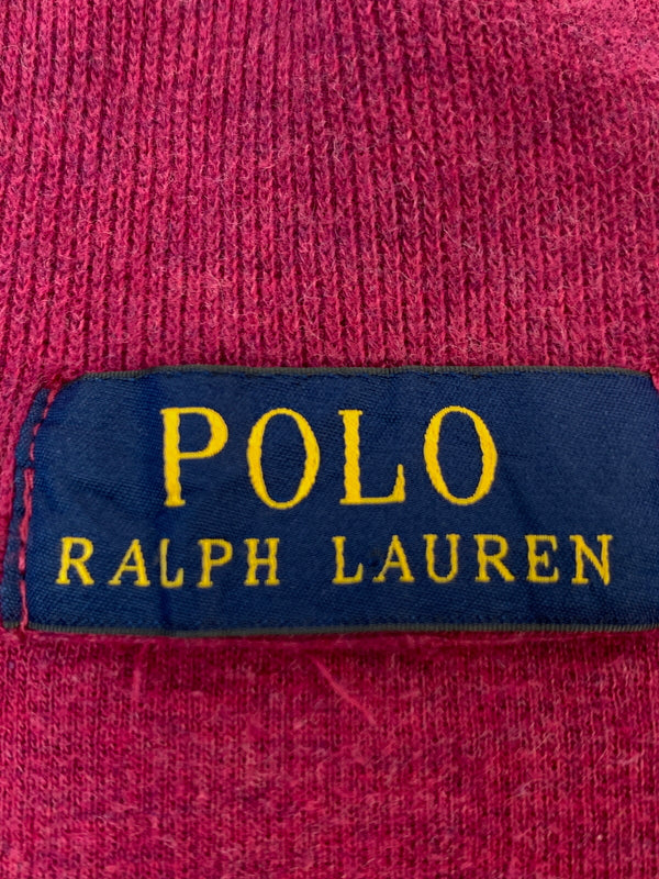 【中古品】【メンズ】 POLO RALPH LAUREN ポロ ラルフローレン LS ハーフジップ ニット 長袖 ロングスリーブ トップス 147-260923-hu-10-min サイズ：XXL カラー：ワインレッド系 万代Net店