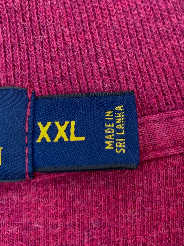 【中古品】【メンズ】 POLO RALPH LAUREN ポロ ラルフローレン LS ハーフジップ ニット 長袖 ロングスリーブ トップス 147-260923-hu-10-min サイズ：XXL カラー：ワインレッド系 万代Net店
